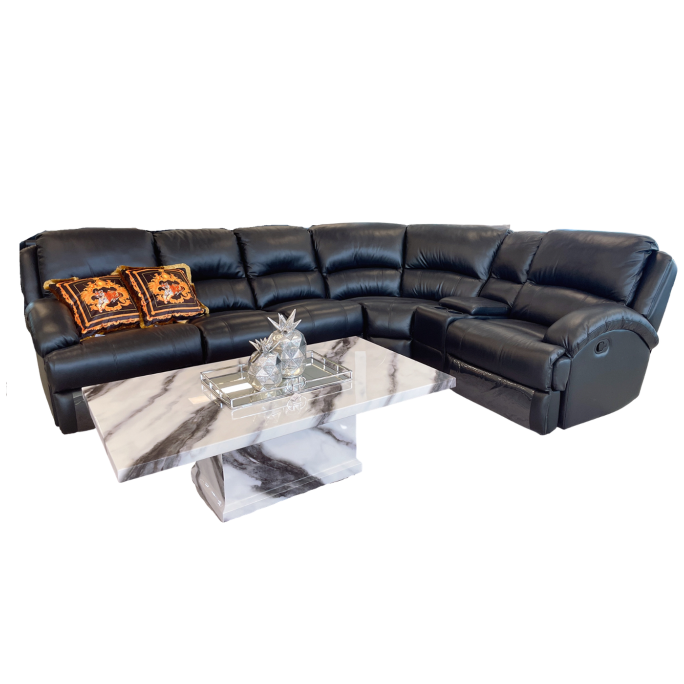 Anderson 6pc Modular Leather Lounge Suite