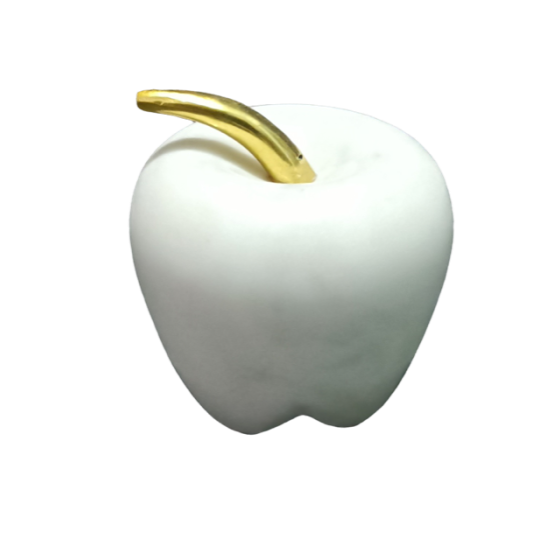 Marble and Gold Stem Apple SMALL 8x6.5cm