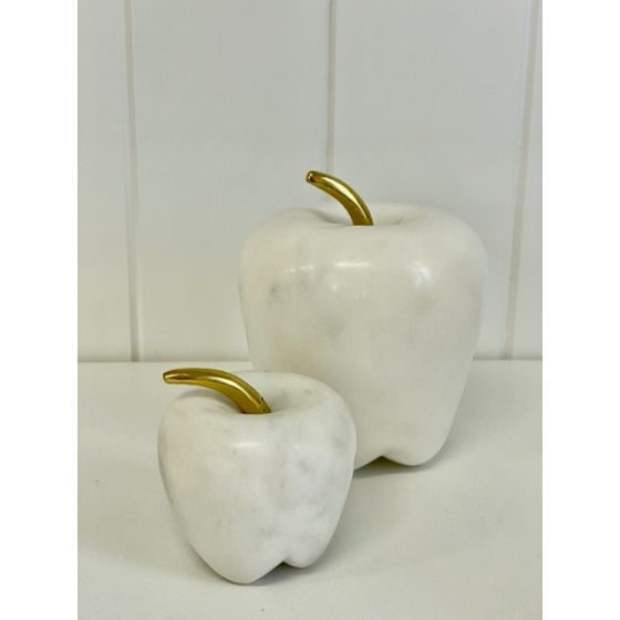 Marble and Gold Stem Apple LARGE 15x10cm