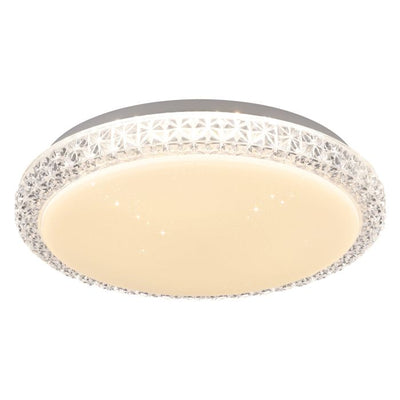 Delilah Oyster 18W LED Tri-col Opal/Crystal Efficiency