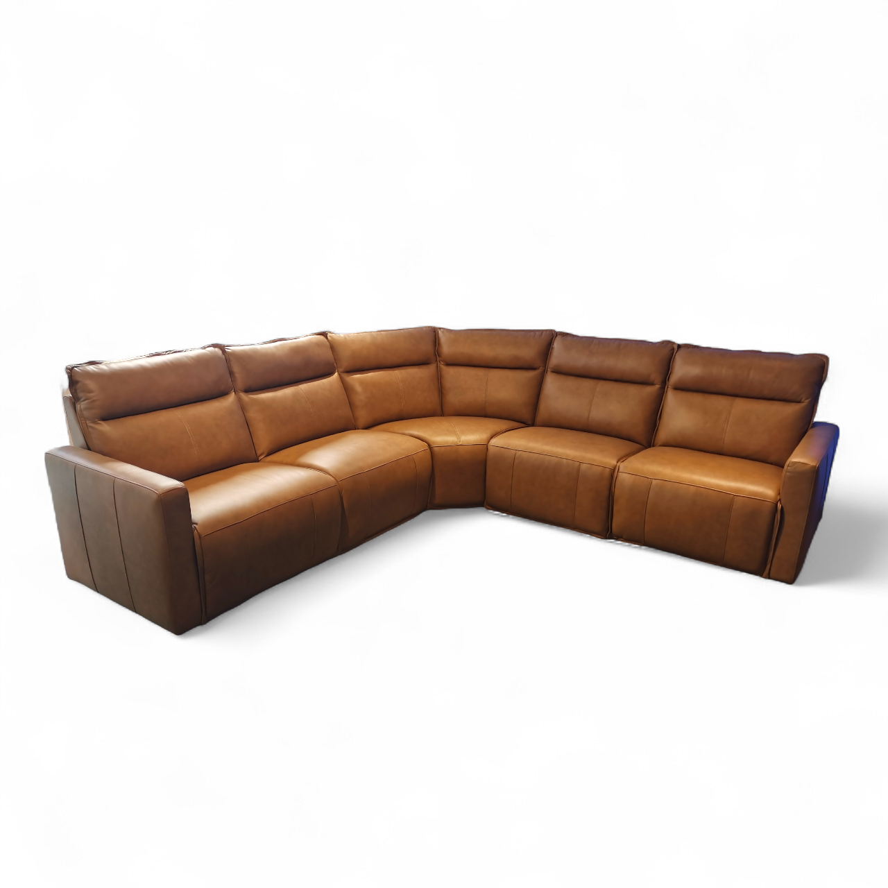 Madrid Full Leather Modular Lounge Suite with Electric Recliners