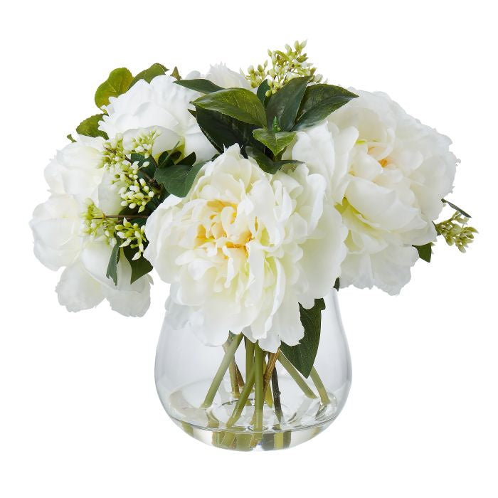 Peony Garden Mix-Tallie Vase White/Glass 40x28x29cm