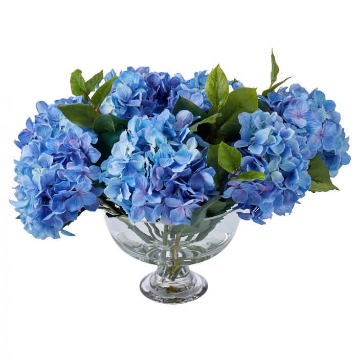 ROGUE HYDRANGEA-DAHLIA BOWL BLUE/GLASS 50X50X41CM