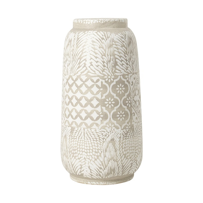 Mawson Ceramic Taupe Patchwork Vase Large