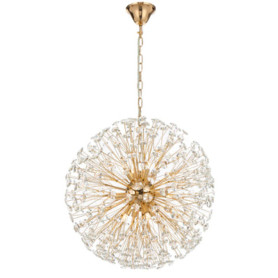 LERIDA 12 LIGHT ROUND PENDANT GOLD