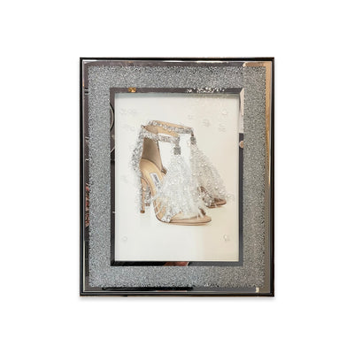 WHITE STILLETOS CRYSTAL WALL ART