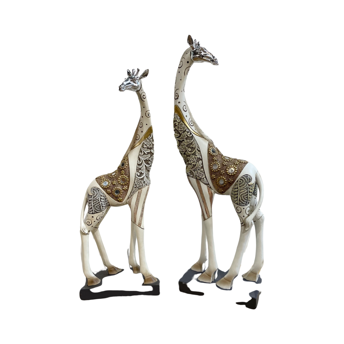 Wht/Blue Abstract giraffe (S)