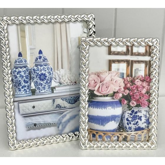 LUXE Plaited Silver Frame 5x7