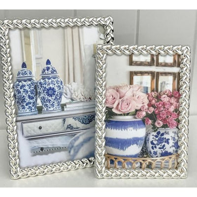 LUXE Plaited Silver Frame 5x7