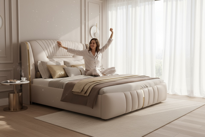 Preston King Size Leather Bed