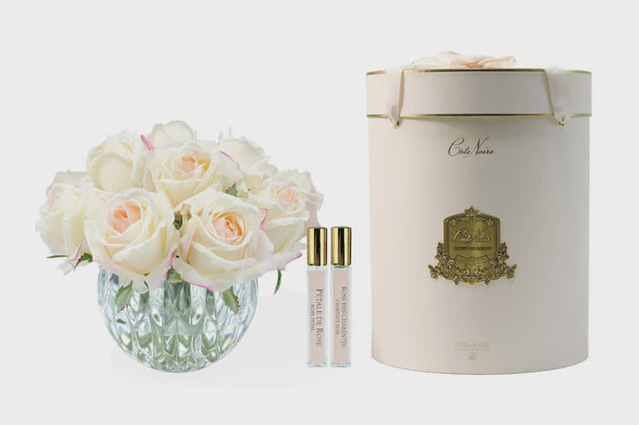 Cote Noire Luxury Round 13 Rose Bud Bouquet - Pink Blush