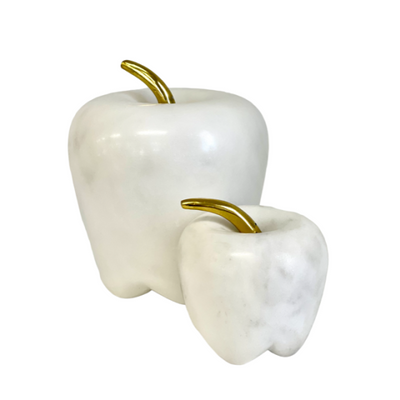 Marble and Gold Stem Apple LARGE 15x10cm