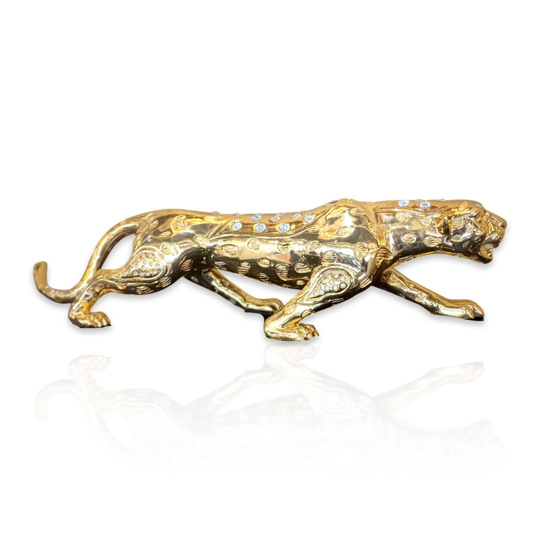 Gold Cheetah with Diamonte (Lrg)