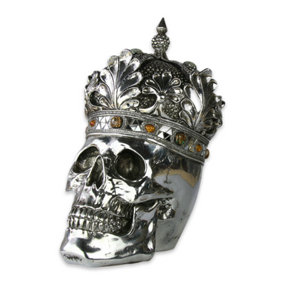 Silver Skull Ornament