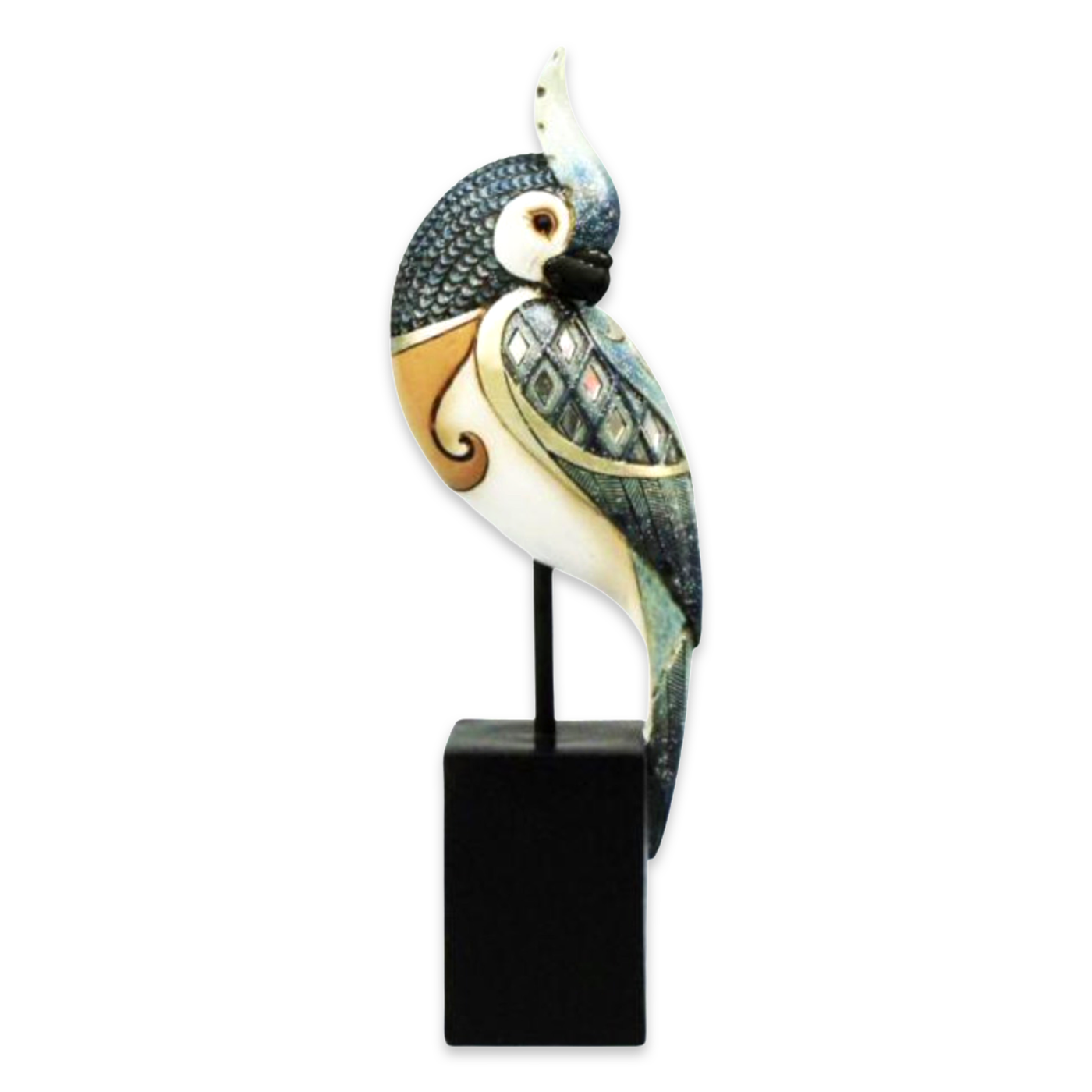 Blue Parrot Statue - Small
