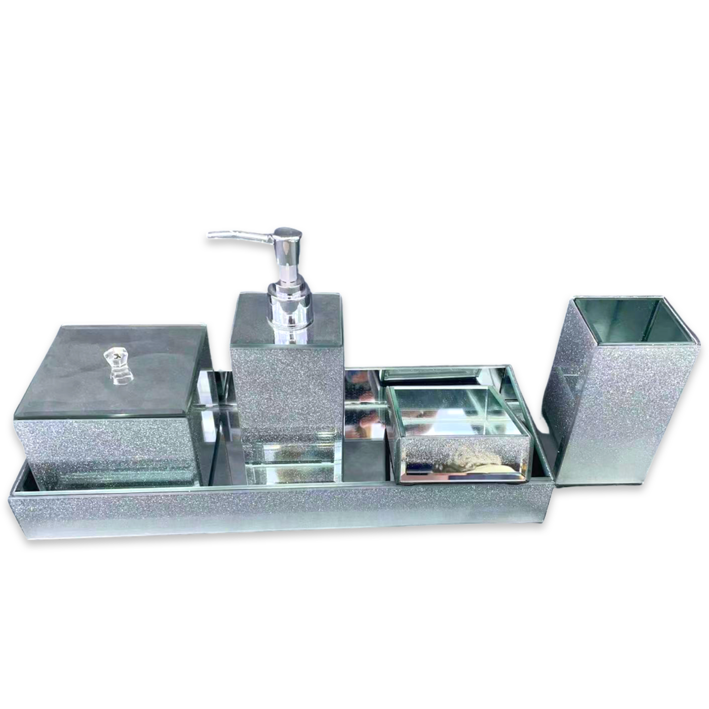 Glitter Bathroom Set (5pcs) Hollywood Interiors