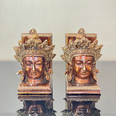 Buddha Head Bookends