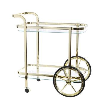 Jones Rectangle Bar Cart - Clear Glass