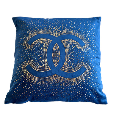 C Logo Glitter Cushion (Gold C)