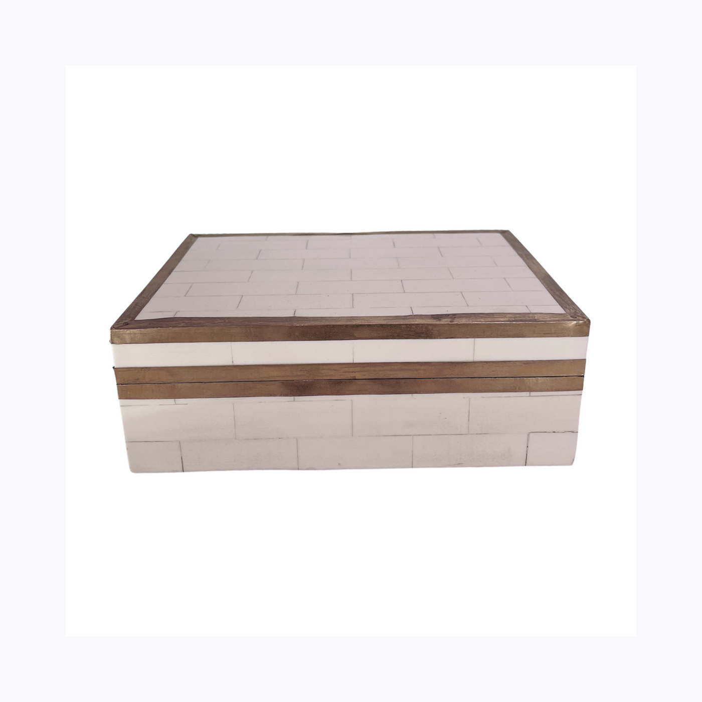 Cream Tiled Decor Box Small
