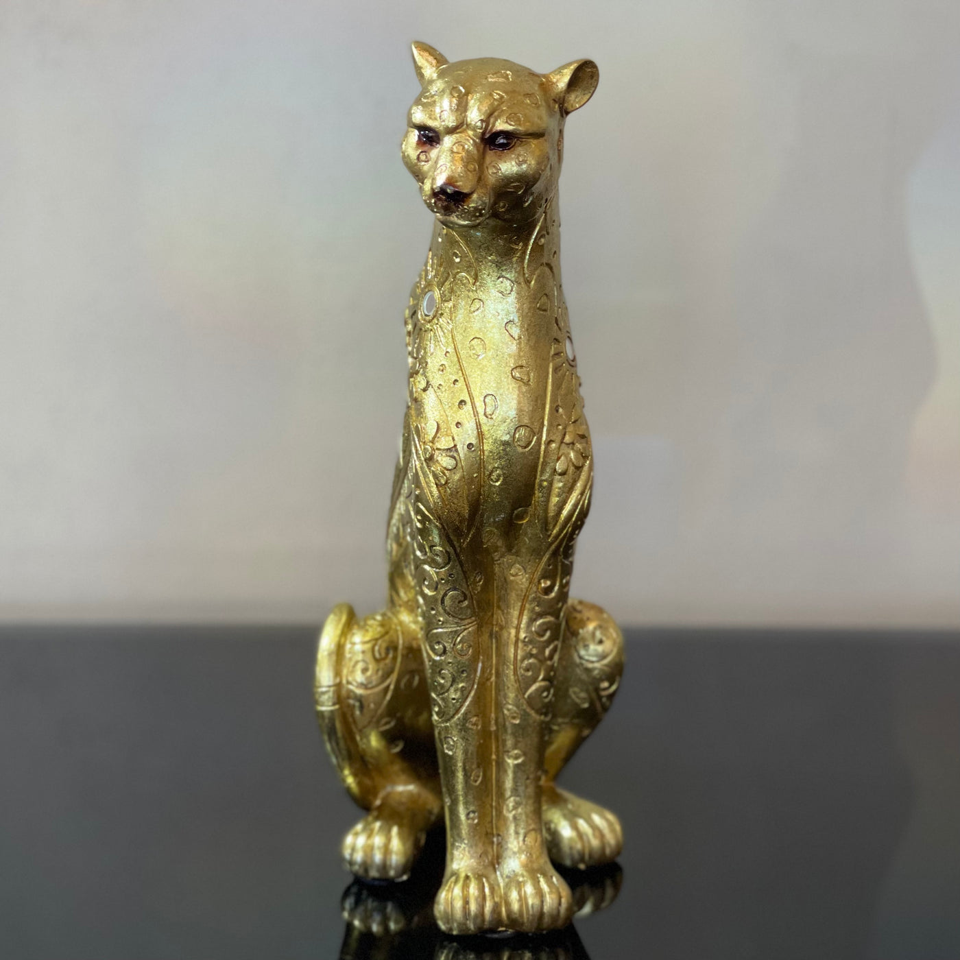 Golden Cheetah Statue