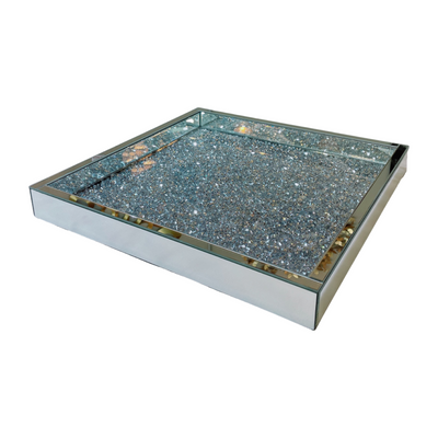 Glitter Square Mirrored Tray