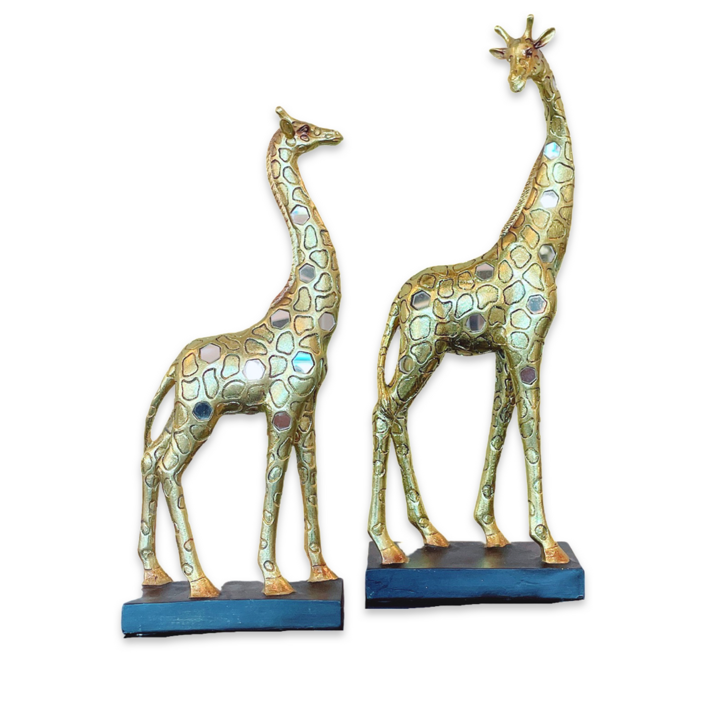 Gold Resin Giraffe with Stand - Small