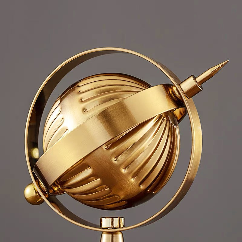Auron Globe Metal Sculpture