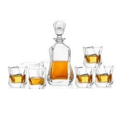 MALMO WHISKEY DECANTER WITH 6 GLASSES