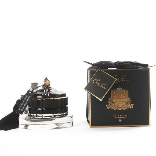 Small Art Deco Candle - French Morning Tea - Black