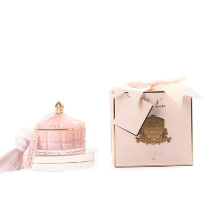 Small Art Deco Candle - Pink Champagne- Pink