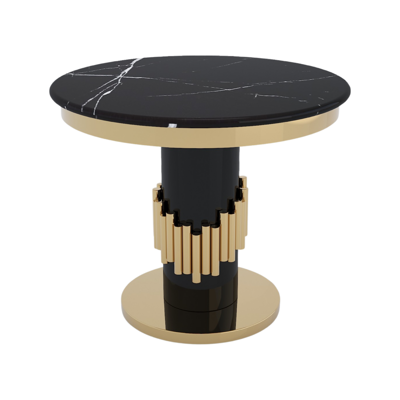 Marissa Round Marble Lamp Table
