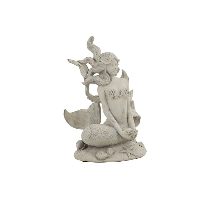 TRIDENT RESIN MERMAID WITH SHELLS