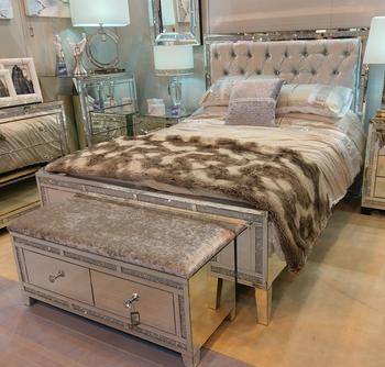 Onyx Mirrored Bed Frame - King