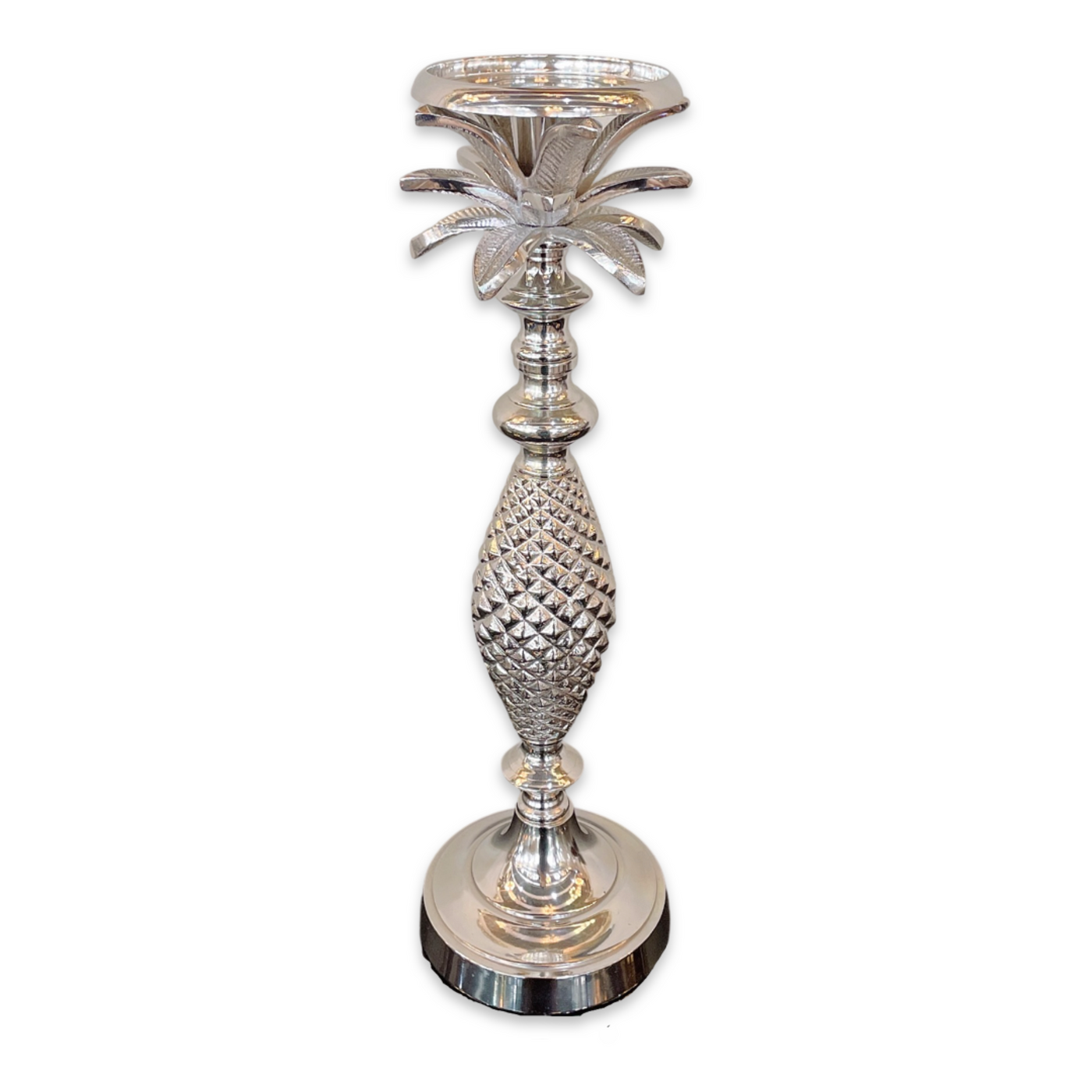 Palm Silver Candleholder Large (40cm)