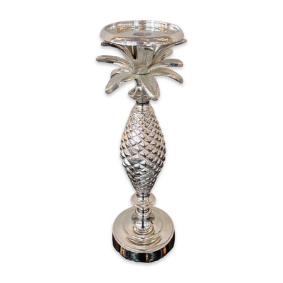 PALM SILVER CANDLEHOLDER SMALL 32CM