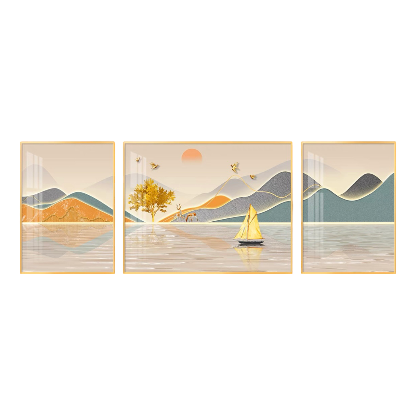 Yachting 3pc Acrylic Wall Art