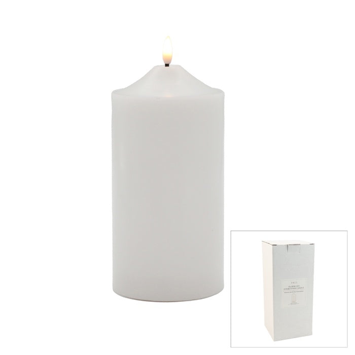 Ellipse Led Whte Church Candle 10 X 22.5