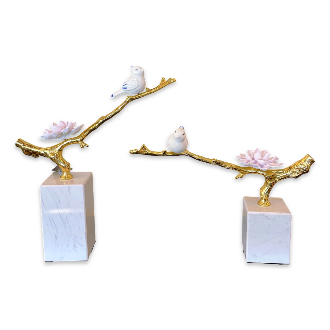 Serenity Birds on Branches Sculpture (set of 2)