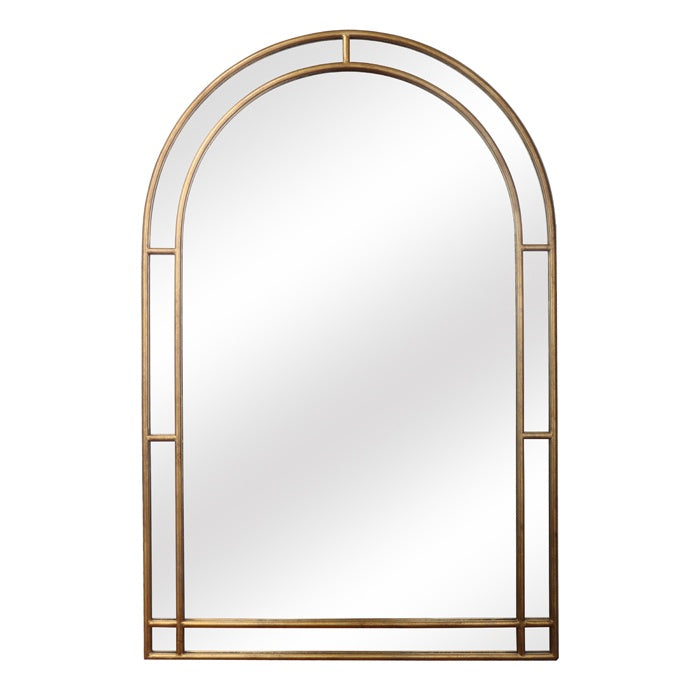 Ava Metal Wall Mirror Gold Edge Arch