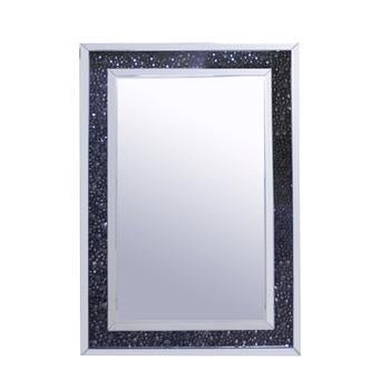 Ebony Diamanté Wall Mirror - Blk