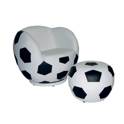 Soccer ball and ottoman