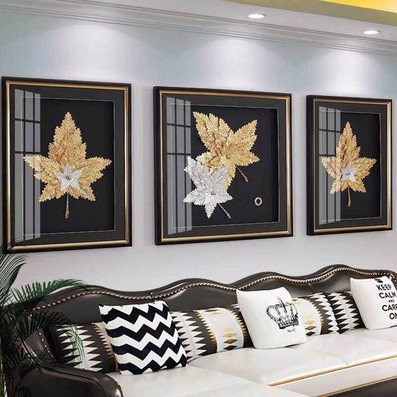 Maple Leaves 3pc Wall Art