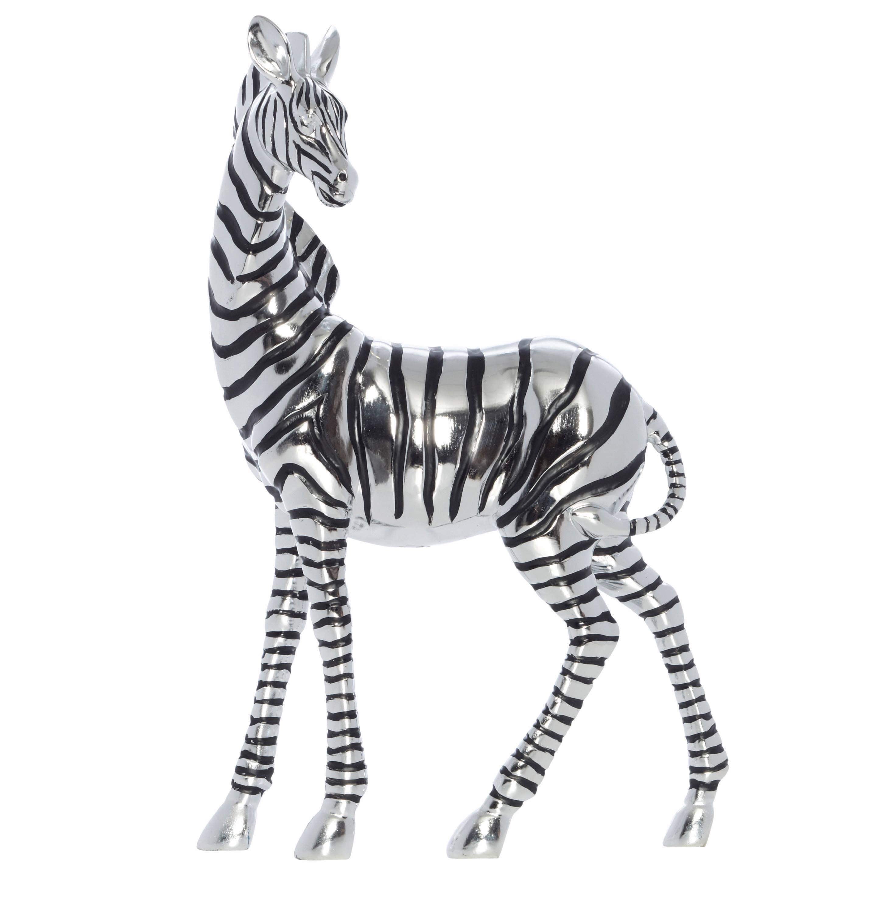 Harare Silver & Black Resin Zebra Small – Hollywood Interiors