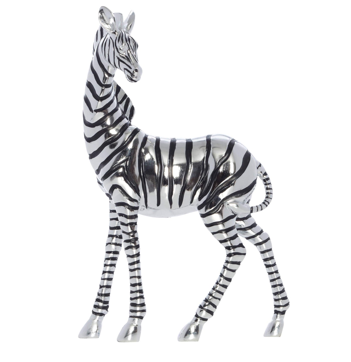 Harare Silver & Black Resin Zebra Small