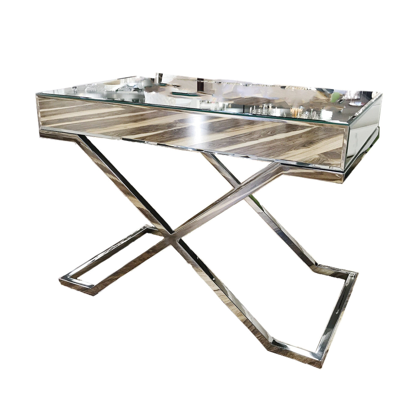 Yuma Mirrored Side Table