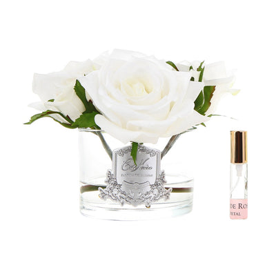Five Roses in Clear - Ivory White