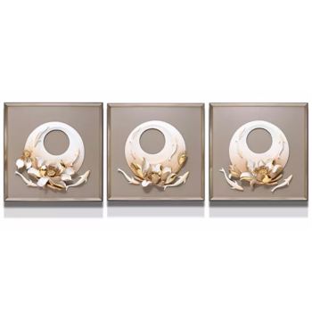 Lotus and Koi 3D Wall Art (3pc)