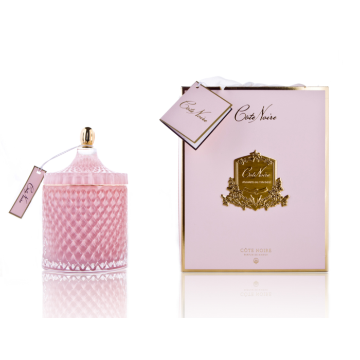 Grand Pink Art Deco Candle - Pink Champagne