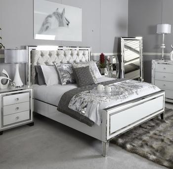 Liberty Mirrored Bed Frame - King